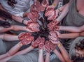 Beautiful henna or mehendi decoration on a hindu bride's and her friends hand Royalty Free Stock Photo