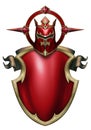 Beautiful heraldic shield with helm crest illustration