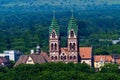 Beautiful Herz-Jesu or Heart of Jesus church in Freiburg im Breisgau city. Baden-Wuerttemberg, Germany, Europe