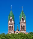 Beautiful Herz-Jesu or Heart of Jesus church in Freiburg im Breisgau city. Baden-Wuerttemberg, Germany, Europe