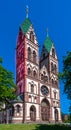 Beautiful Herz-Jesu or Heart of Jesus church in Freiburg im Breisgau city. Baden-Wuerttemberg, Germany, Europe Royalty Free Stock Photo