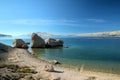 Beautiful hidden beach Beretnica on Pag Island, Croatia