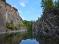 Beautiful hidden lake in prokopske udoli in prague Royalty Free Stock Photo