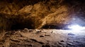 beautiful hidden stone cave under the ground