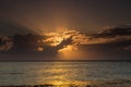 Beautiful Hidden Sunrise at Sanur Beach Bali Royalty Free Stock Photo