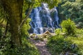 Beautiful hidden waterfall in rainforest of Angola