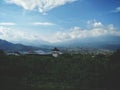 beautiful high angle morning evening mountain view of Indonesia Batu Malang city Royalty Free Stock Photo