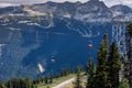 Beautiful high angle shot of the starting point of the Peak Cablecar, Whistler in Canada Royalty Free Stock Photo