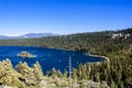 High angle view Emerald Bay, Lake Tahoe, California freshwater l Royalty Free Stock Photo