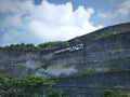 beautiful high cliff views, inscribed with Melasti Ungasan beach, Bali Indonesia Royalty Free Stock Photo