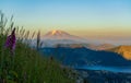 Mount Adams and Spirit Lake As Seen From Coldwater Peak Trail Just Before Sunset Royalty Free Stock Photo