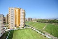 Beautiful high rise buildings hotels in Mahmutlar district Royalty Free Stock Photo