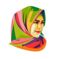 Beautiful hijab girl vector illustration