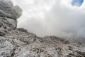 Beautiful hike and climb to the Zugspitze near Ehrwald