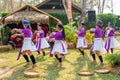 Beautiful hill tribe girls in dancing