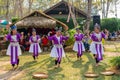 Beautiful hill tribe girls in dancing