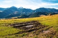 Beautiful hills covered with colorful autumn trees Royalty Free Stock Photo