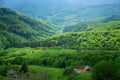 Beautiful hills on spring