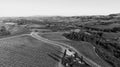 Beautiful hills of Tuscany, aerial view