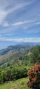 beautiful hillside view, panorama, green, nature in Indonesia