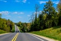 Beautiful Roadscape in the Northwoods of Wisconsin