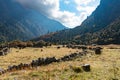 Beautiful Himalaya Landscape on route of Kanchenjunga Base Camp Trek, Nepal Royalty Free Stock Photo