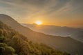 Beautiful Himalaya mountains sunset landscape view Royalty Free Stock Photo