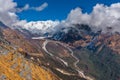 Beautiful Himalayan Landscape of Sele La Pass in Kanchenjunga Mountain, Nepal before Chairam Viilage