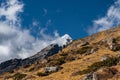 Beautiful Himalayan Landscape with Snow capped Mountains in Kanchenjunga Base Camp Trekking in Nepal