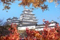 Beautiful himeji castal in the fall season, Japan Royalty Free Stock Photo