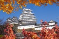 Beautiful himeji castal in the fall season, Japan