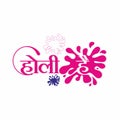 Hindi Typography - Holi Hai - Means It is Holi. An Indian Festival - Banner Royalty Free Stock Photo