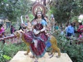 Beautiful hindu goddese maa sherawali statue at the Temple area of puri dham Odisha