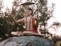 Beautiful hindu lord shri chaitannya maha prabhu statue at the Temple area of puri dham Odisha