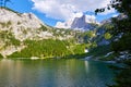 Beautiful Hinterer Gosausee lake landscape with Dachstein mountains in Austrian Alps. Salzkammergut region. Royalty Free Stock Photo