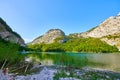 Beautiful Hinterer Gosausee lake landscape with Dachstein mountains in Austrian Alps Royalty Free Stock Photo