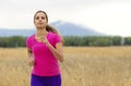 Beautiful Hispanic Female Runner Royalty Free Stock Photo