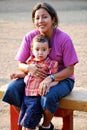 Beautiful Hispanic Mother and son Royalty Free Stock Photo