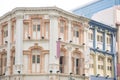 beautiful historic architecture, shophouses in chinatown, Singapore Royalty Free Stock Photo