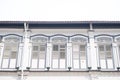 beautiful historic architecture, shophouses in chinatown, Singapore Royalty Free Stock Photo