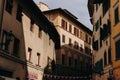 Beautiful and historic architecture of the streets of Florence in Italy