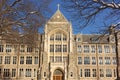 Beautiful historic building of White-Gravenor Hall famed in winter landscape. Royalty Free Stock Photo