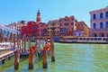Canale Grande historic architecture summertime view Venice Italy Royalty Free Stock Photo