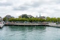 Beautiful historic buildings on the lakeshore of Lake of Zurich, Switzerland