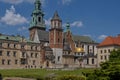 Historic cathedral at the Wawel Royal Castle in Poland in Krakow