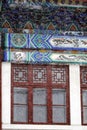 Beautiful and historic Chinese architecture charming blue sculpture