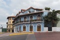 Beautiful historic house facade in casco viejo panama city