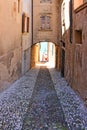 The town of Malcesine Italy Sunny summer day