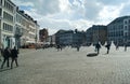 The beautiful, historic town square in the Belgium city of Mons