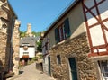 Beautiful historic village of Monreal and castle ruin Philippsburg in the german region Eifel Royalty Free Stock Photo